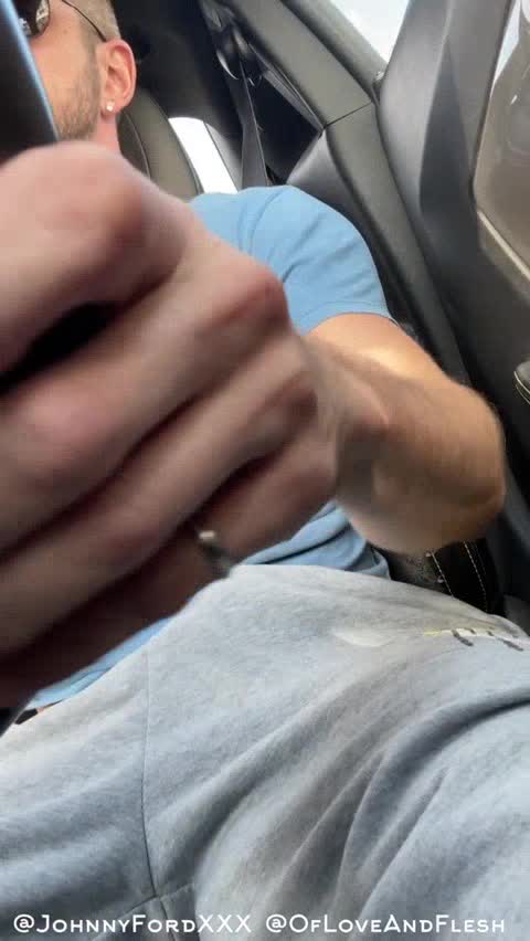 Jacking off on his way to work