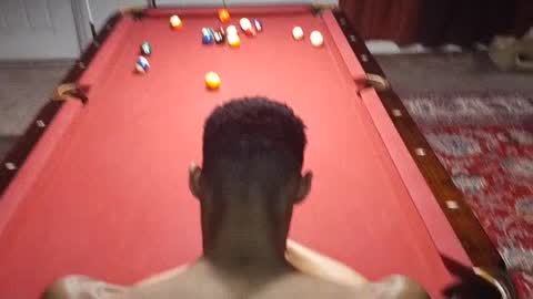 Using his Cock as a Cue Stick