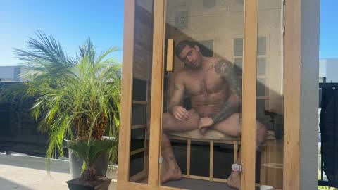 Jock's Steamy Solo Action in the Sauna