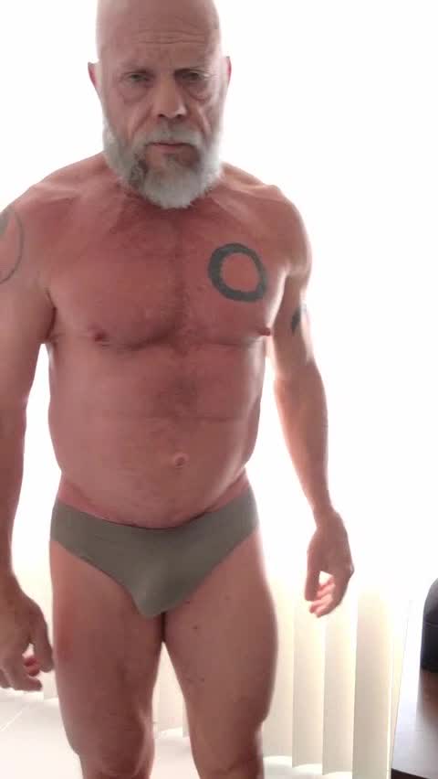 Stretching his Muscle and Cock Solo Play