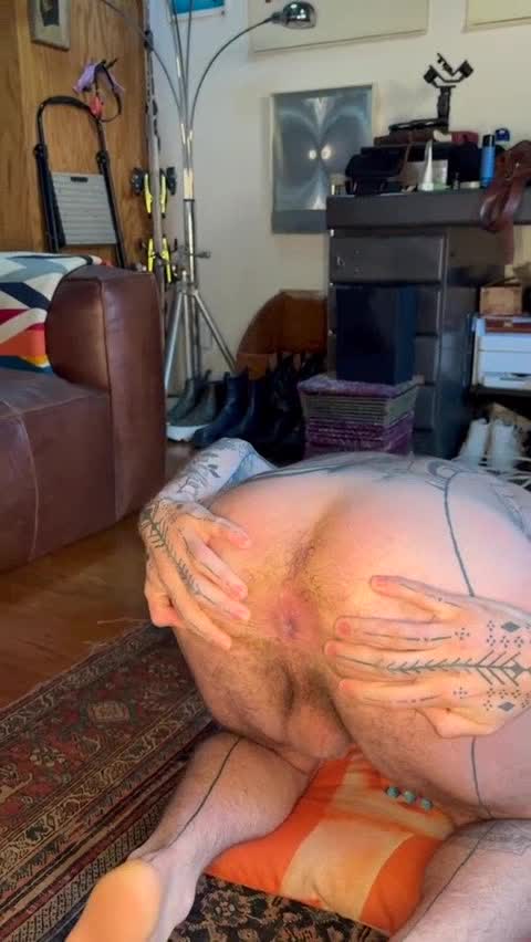 Hairy Slim Guy Fucked Pink Headed Tatted Dude