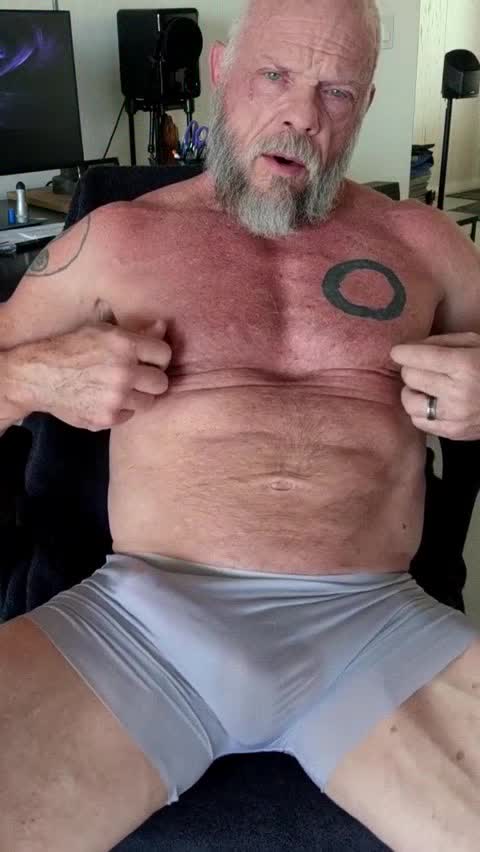 Rubbing His Huge Dick from his brief